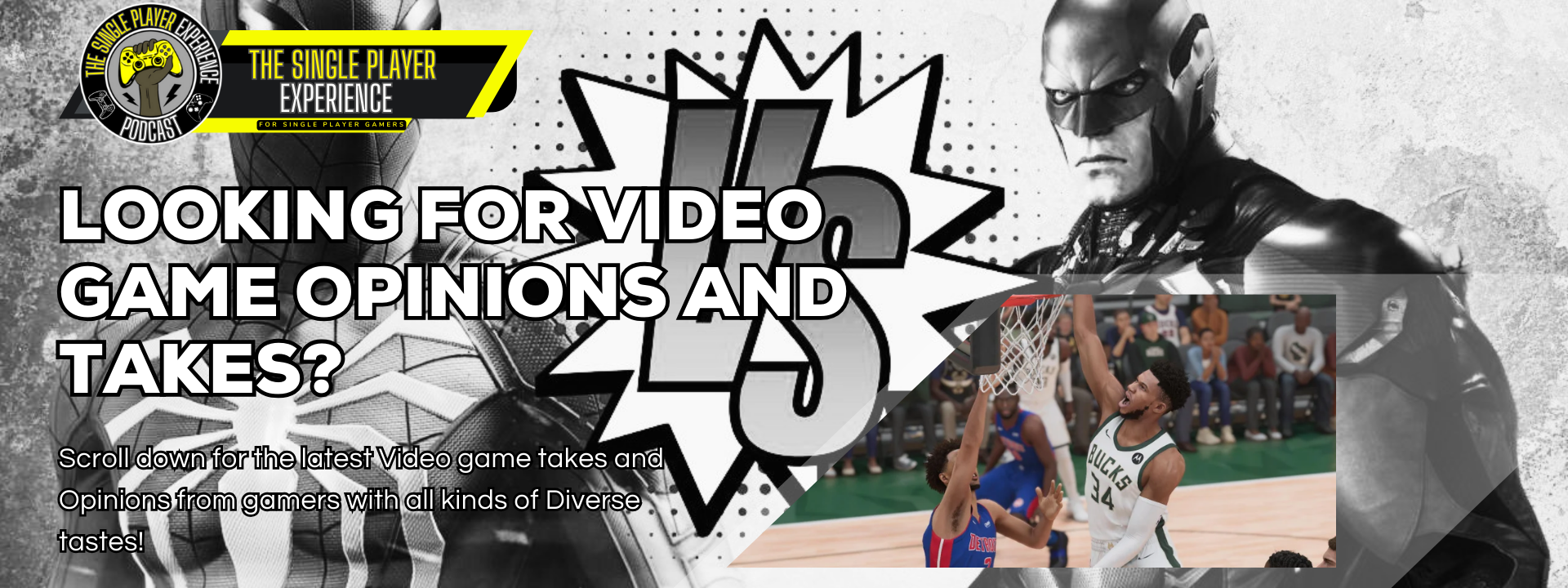 Video Game Opinion Website Banner